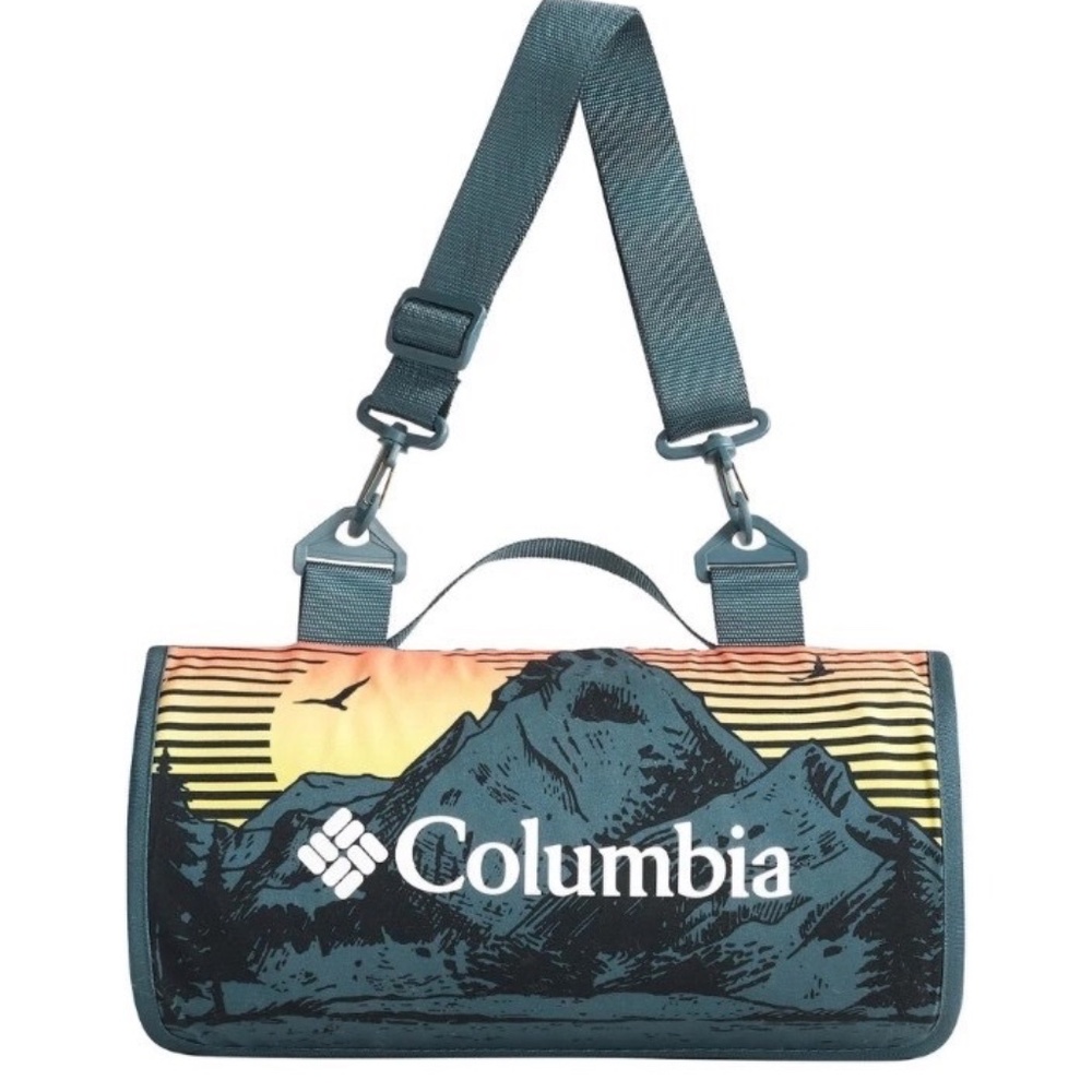 NEW Columbia Outdoor Blanket 72" x 72" Packable Waterproof Shell Multicolor